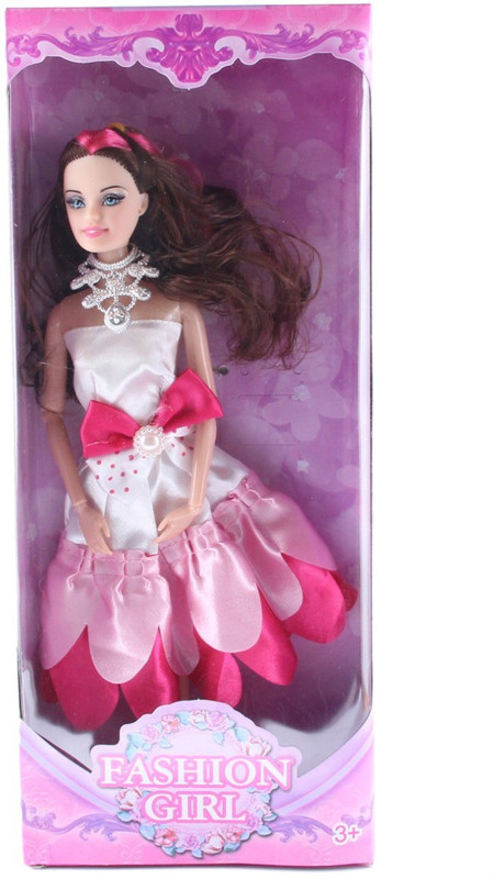 fitcharge fashion girl doll with treandy dress(Pink, White)
