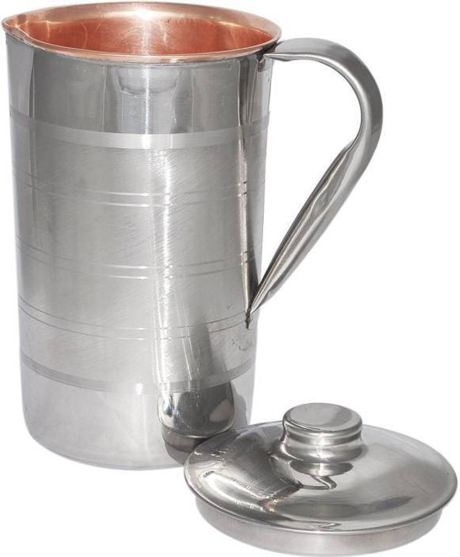 ankara Pure Handmade Stainless Steel Jug with Lid Water Pitcher Water Jug(0.9 L)