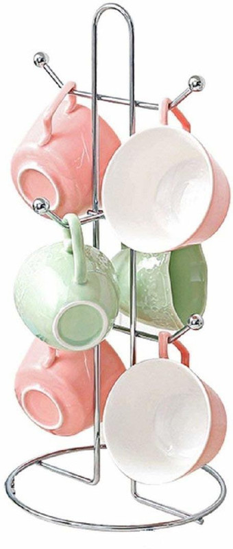 amar plastic product amar Steel Coffee Cup Holder/Tea Cup Stand/Mug Holder Stand (6 Cup) Stainless Steel Kitchen Rack (Steel) Steel Kitchen Rack (Steel) Steel Kitchen Rack(Silver)