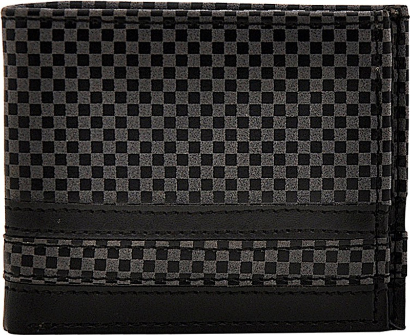 yelloe Men Black Artificial Leather Wallet(4 Card Slots)
