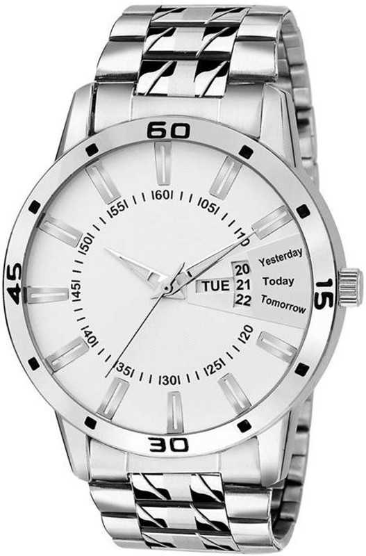 wulf1991 EGM-108 Silver and white Casual watch Analog Watch  - For Men & Women