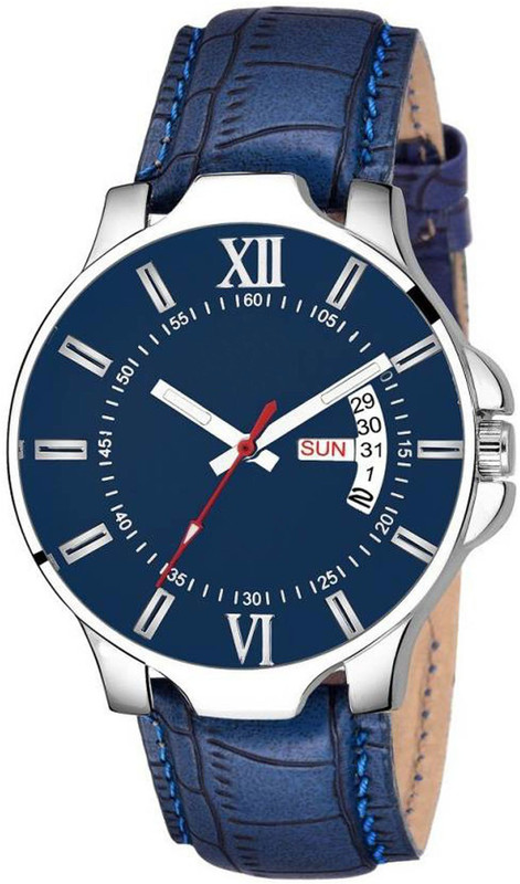 wulf1991 EGM-055 Silver and Blue Casual watch Analog Watch  - For Men & Women