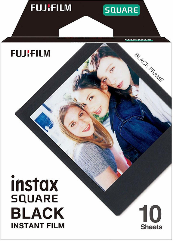 Fujifilm Instax Square Black Border (10X1) Film Roll(Yes 800 ISO Pack of 1)