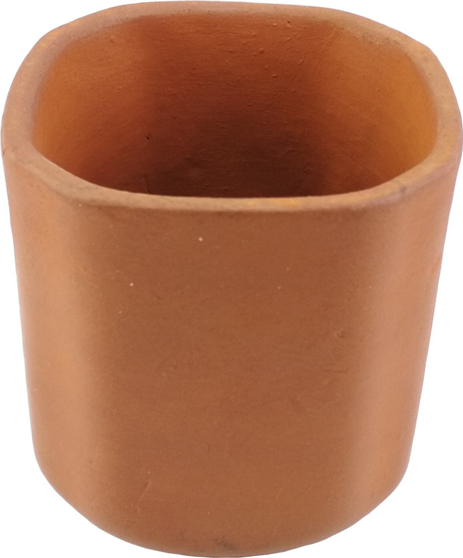 mitticool Earthen Clay Square Cup Set (100 ml.) Set of 6 Terracotta(Brown, Pack of 6)