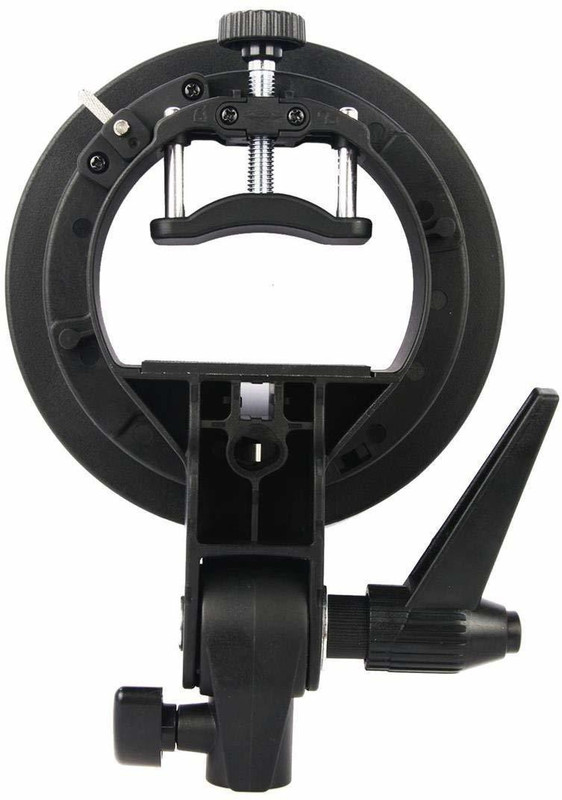 SHOPEE S-Type Bracket Elinchrom S Mount Holder for Speedlite Flash Snoot Softbox Camera Flash Holder Flash Holder Mount Flash Shoe Adapter