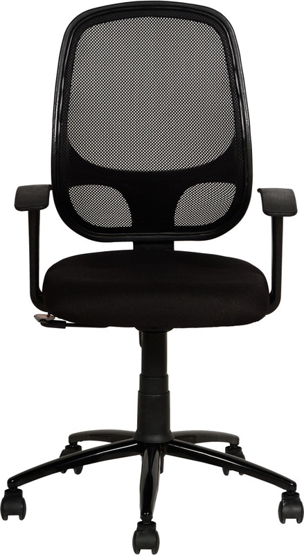 kozy corner Polyester Office Arm Chair(Black)