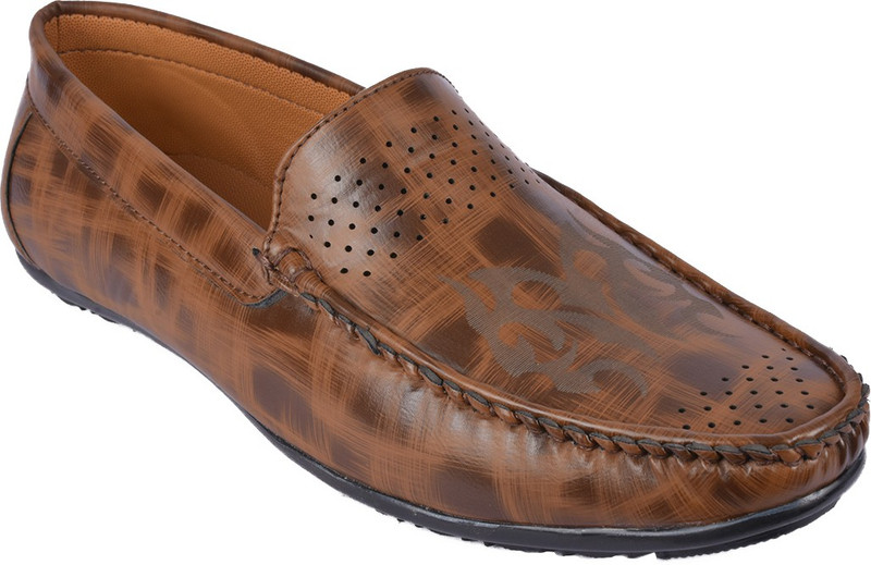 feet4life Loafers For Men(Brown)