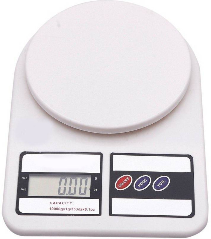 sourceindiastore Electronic scale with 2 Alkaline Battery(10KG) Weighing Scale(White)