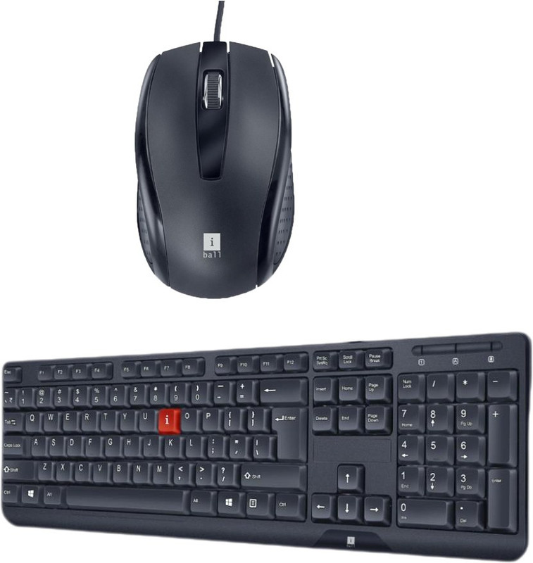 IBALL Multimedia Keyboard-SLEEK ORIGINAL-Wireless Mouseh-STYLE 67_ Black Combo Set