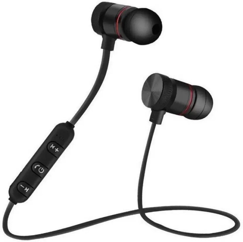 odile Bluetooth Headphone Sports Wireless Earphones for Workout Bluetooth Headset with Mic(Black, In the Ear)