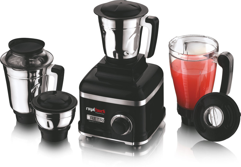 ROYAL TOUCH NA RETRO 750 Mixer Grinder(Black, 4 Jars)