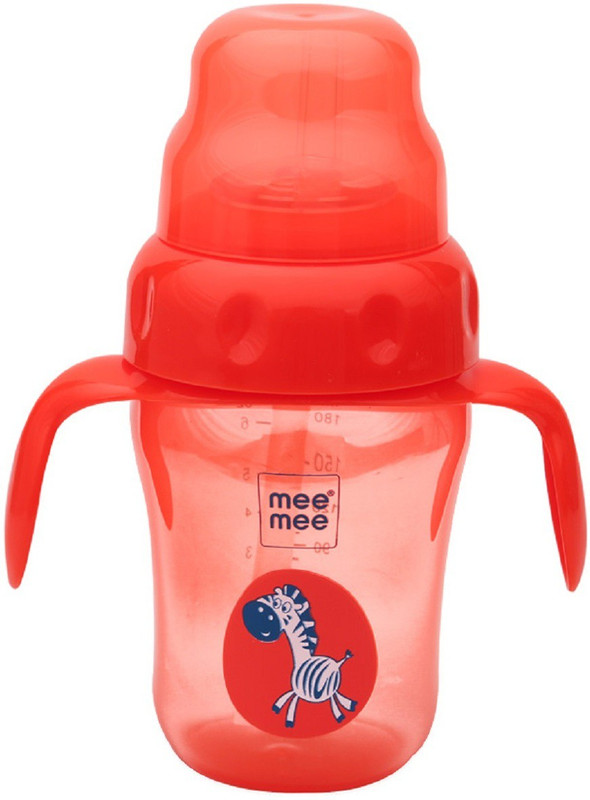 MeeMee Baby 2 in 1 Spout and Straw Sipper Cup(Red)