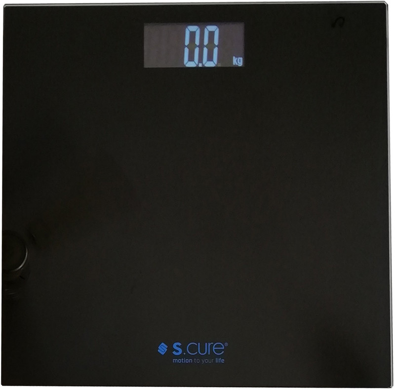 Scure Personal Bathroom Digital Glass Weight Machine for body weight measurement (Black) Weighing Scale(Black)