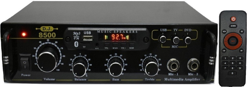 Disco Jhankar 8500 (7297 IC) with Echo Mic 80 W AV Power Amplifier(Black)