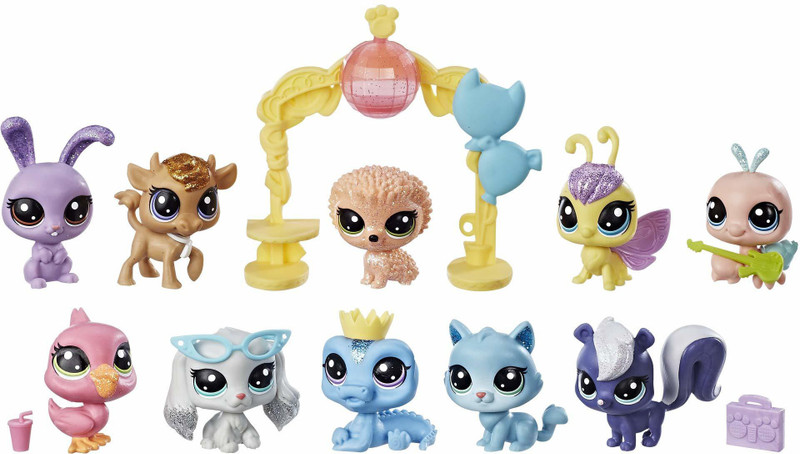 Littlest Pet Shop Sparkle Spectacular Collection Pack Toy Includes 10  Glitter Pets Ages And Up