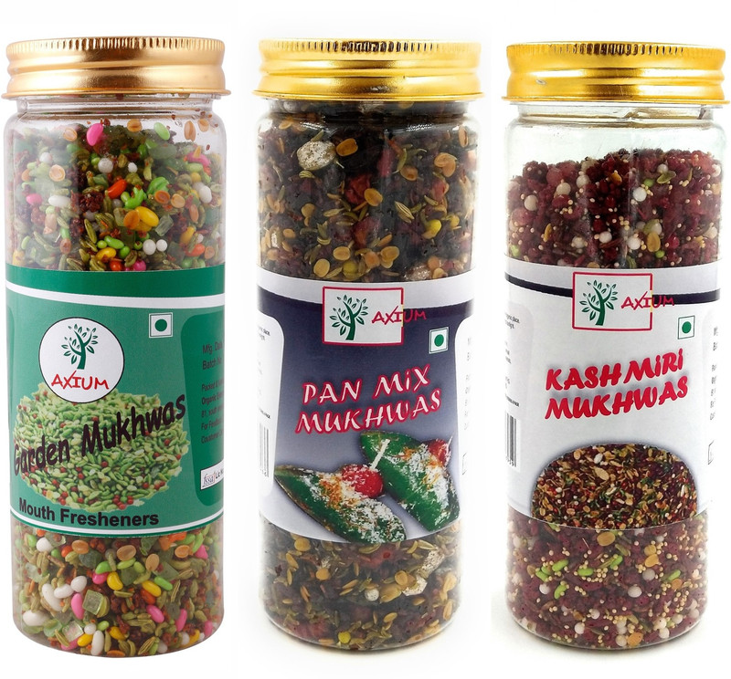 axium axs205 Garden Mukhwas, Pan Mix Mukhwas, Kashmiri Mukhwas Candy(Pack of 3)