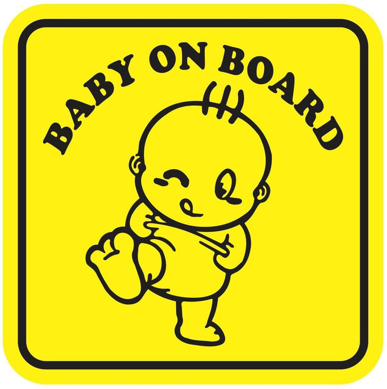 sky wall Signs Sticker for Bumper, Sides, Hood, Windows(Yellow, Black)