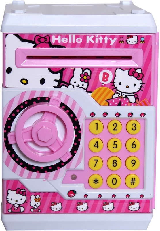 collectionmart Hello Kitty Electronic Piggy Bank/money locker/ATM Coin Bank Coin Bank(Pink)