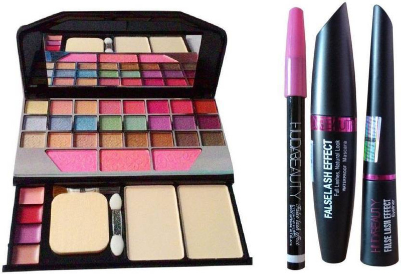 aerwin Makeup Kit 6155 and EyeLiner & Mascara & EyeBrow Pencil (Huda 3 in 1)(4 Items in the set)