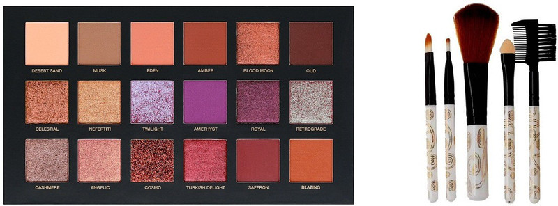aerwin Make up Brush Set Of 5 And Desert Dusk Eye Shadow(2 Items in the set)