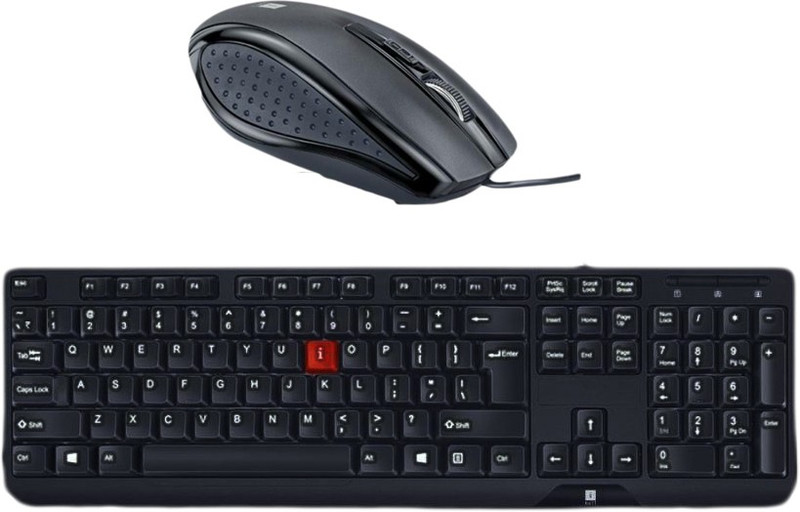 IBALL Multimedia Keyboard-T 9-Wireless Mouseh-STYLE 36_ Black Combo Set