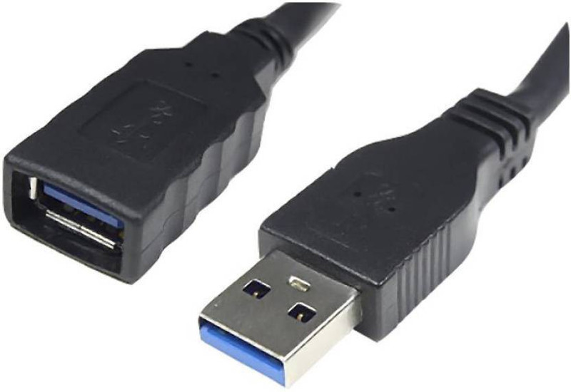huron 1.5 Meter Lenth Male To Female Extension 1.5 m Micro USB Cable(Compatible with Computer, TV, Black, One Cable)