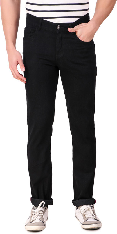 snow swipe Slim Men Black Jeans