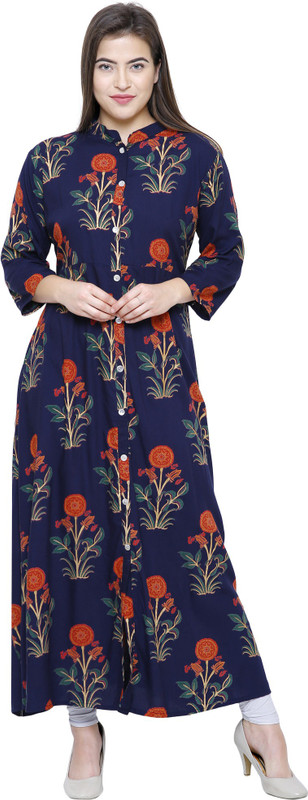 sonia collection Casual Printed Women Kurti(Blue)