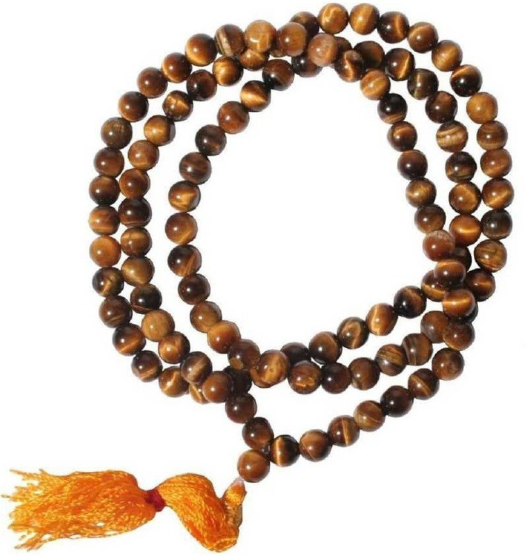 kripa Tiger Eye Crystal Mala/Necklace Tiger's Eye Stone Chain
