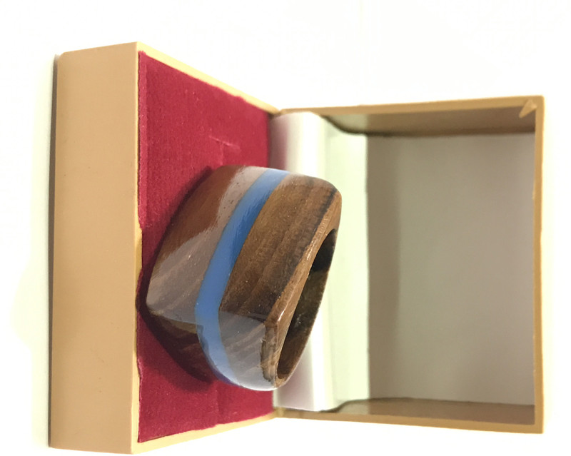 crystal shine Wood Ring