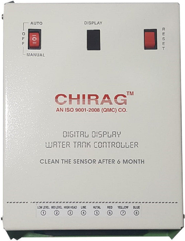 CHIRAG - SBP72 Automatic Water Level Controller with Panel FOR SUBMERSIBLE PUMP Wired Sensor Security System CHIRAG - SBP72 Automatic Water Level Controller with Panel FOR SUBMERSIBLE PUMP Wired Sensor Security System