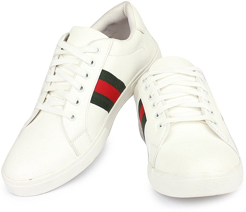 ample shoe 3patti Casuals For Men(White)