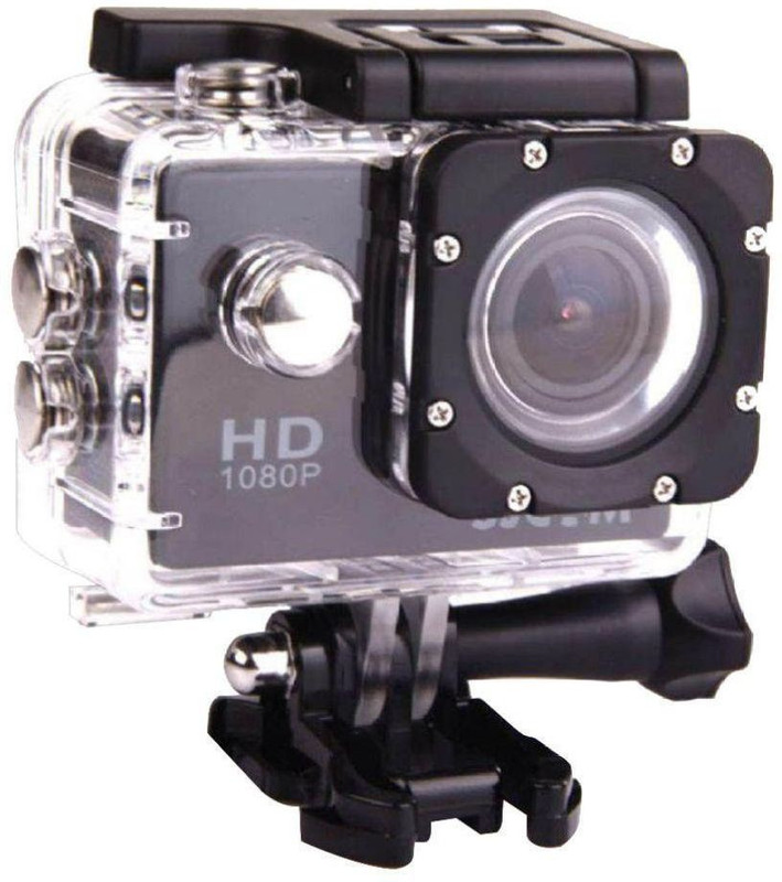 BIRATTY Sport Action Camera Full HD 1080p 12mp Sport Action Camera best quailty Waterproof Camera Multiple Photo Shooting Mounted Suitable Sports and Action Camera Sports and Action Camera(Black, 12 MP)