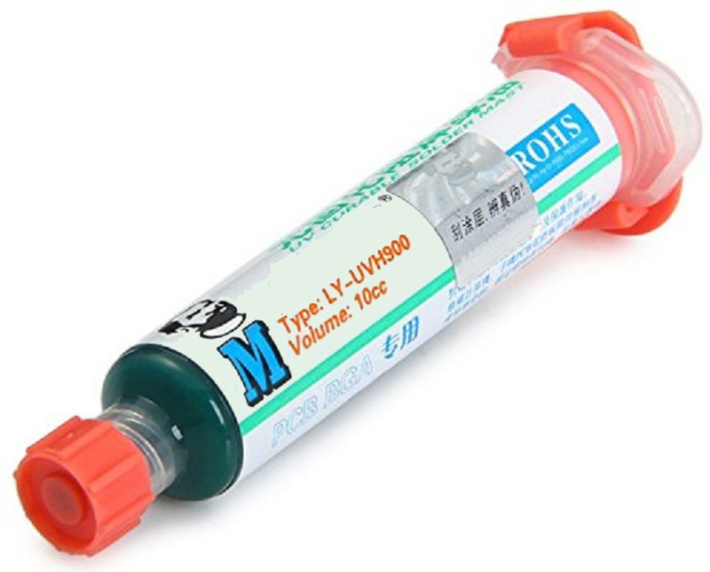 Buyyart New Mechanic LY-UVH900 Curable Solder Mask 10CC for PCB Circuit board protect Soldering Paste Flux oil Liquid Metal Based Thermal Paste(1 g 220 W/mK)