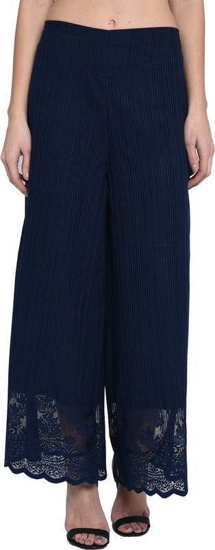 triraj Flared Women Blue Trousers