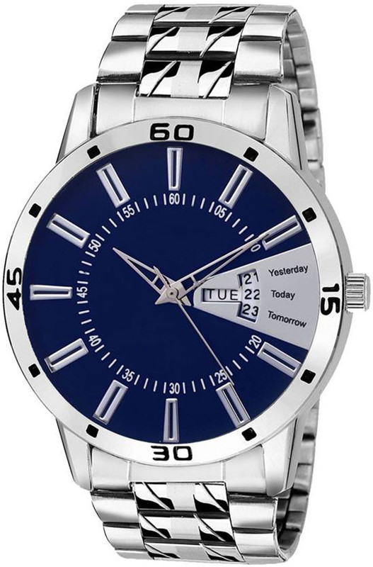 wulf1991 EGM-107 Silver and Blue Casual watch Analog Watch  - For Men & Women