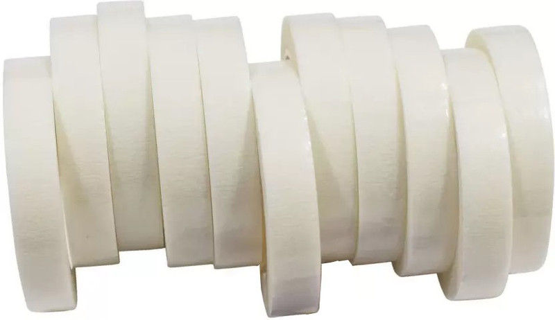 just flowers Flower Making Floral Tape 12mm, 12pcs Pack (White)