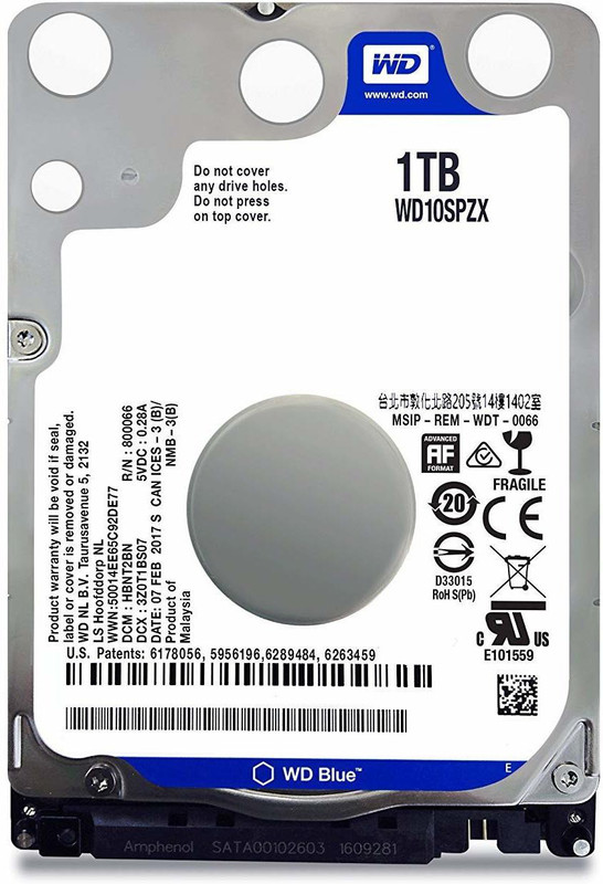 WD WD BLUE 1 TB Laptop, Desktop, All in One PC's Internal Hard Disk Drive (WD10SPZX) WD WD BLUE 1 TB Laptop, Desktop, All in One PC's Internal Hard Disk Drive (WD10SPZX)