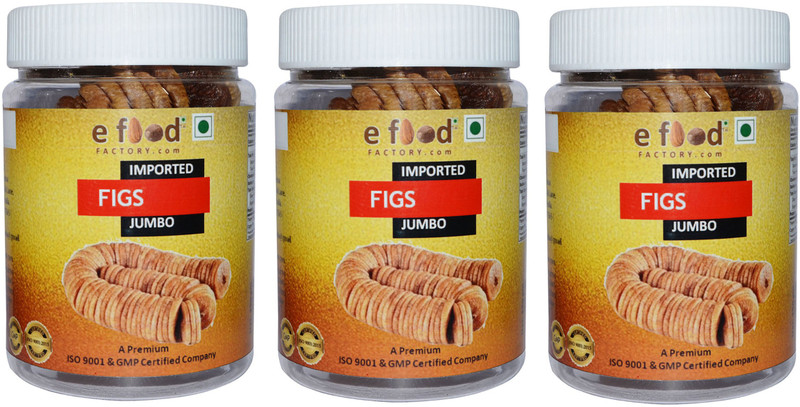 e food factory Imported figs Jumbo Set of 3(250gm Each) In Pet Jar Figs Plastic Bottle(3 x 250 g)