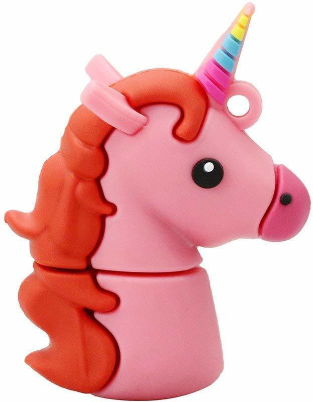 Tobo Cartoon Cute Unicorn 8GB USB Flash Drive Animal Horse Memory Thumb Stick Pendrive.(Pink & Red) 8 GB Pen Drive(Pink)