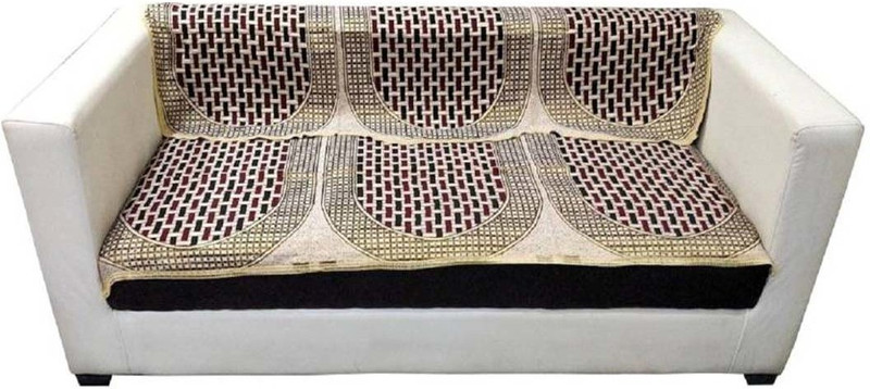 manvicreations Cotton Sofa Cover(Multicolor Pack of 2)