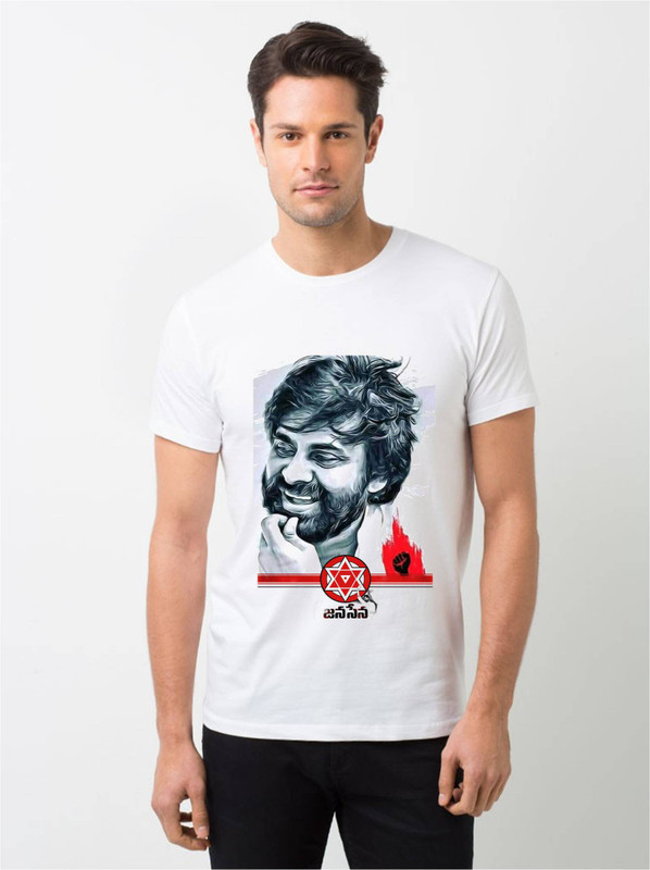 hamsa print world Printed Men Round Neck White T-Shirt