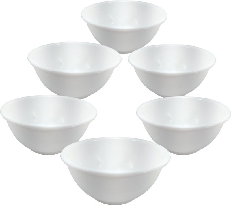 homzon Food grade multipurpose vegetable Bowl set _White(set of 6) Plastic Vegetable Bowl(White, Pack of 6)