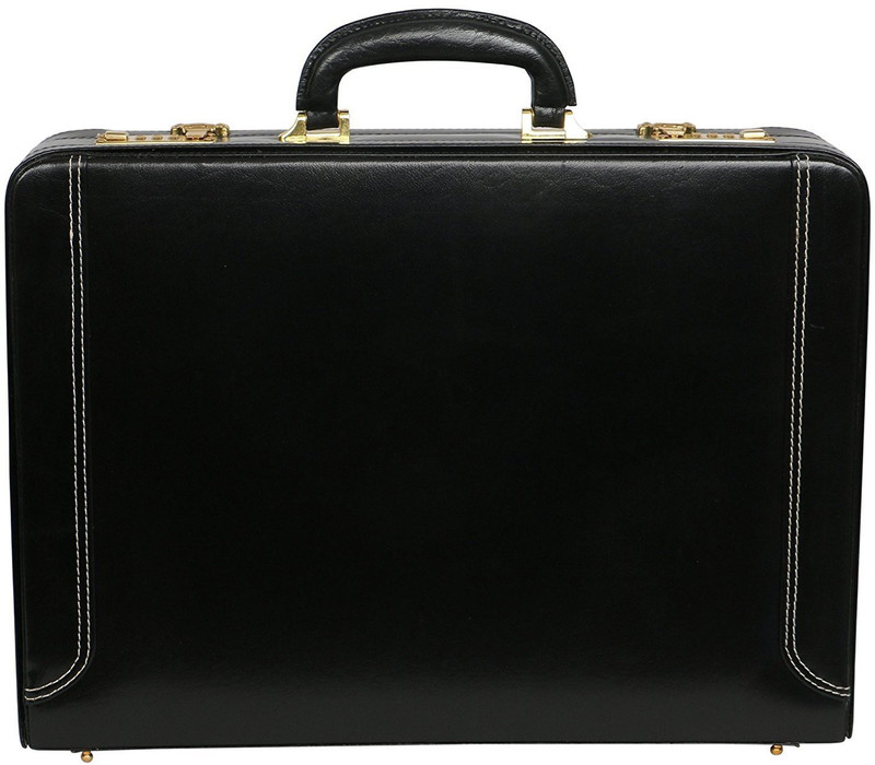Zordan Leather Leather Briefcase Bag Cum Office File Bag Pure Leather Black Color Medium Briefcase - For Men & Women(Black)
