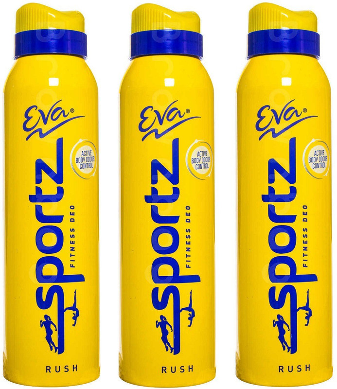 EVA RUSH Sportz Set Of 3 (125 ml X 3 Pc) Deodorant Spray - For Men & Women Rs.299 Flipkart