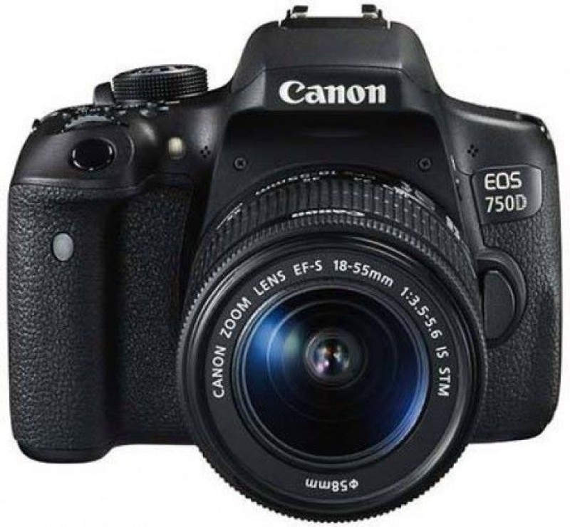 Canon EOS 750 D DSLR Camera Body with Single Lens: 18-55mm (16 GB SD Card + Camera Bag)(Black)