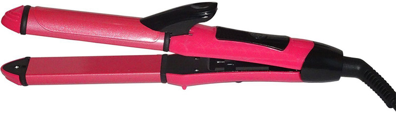 pritam global traders Hair Straightner for women Nhc-2009 Curler And Straightener For Hair Beauty -set Of 2 In 1 (pink) Hair Straightener(Red)