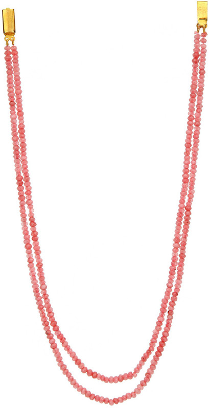 runjhun Onex 2 layered Ethenic Royal bollywood partywear Designer Necklace Onyx Gold-plated Plated Brass Necklace
