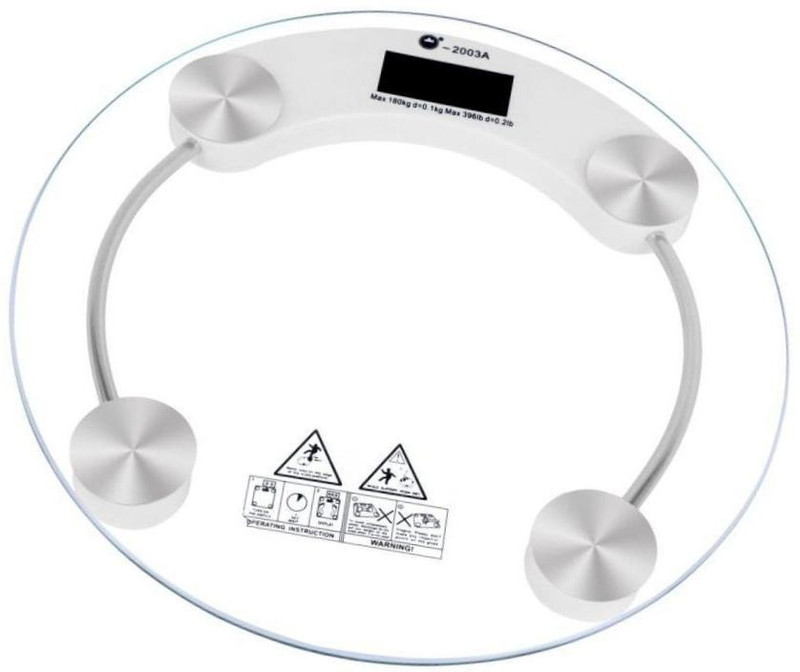 Urweigh Personal Weight Machine Human Body Digital Thick Transparent Glas Weighing Scale(White)