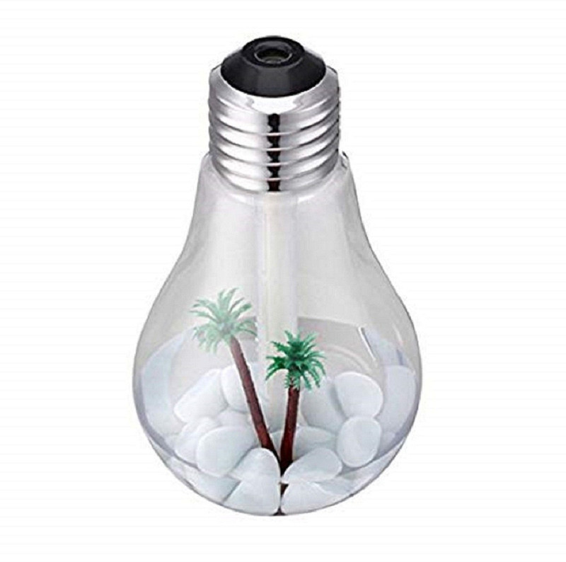 Clomana Seven Color Bulb Humidifier Night Light and Creative Mini Usb Home Mute Humidifier Portable Room Air Purifier(Multicolor)